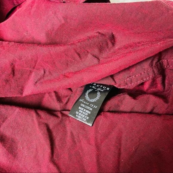 Cactus Man • NWT Maroon Long Sleeve Dress Shirt - Picture 7 of 9